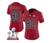 Women's Nike Atlanta Falcons #80 Levine Toilolo Limited Red Rush Super Bowl LI 51 NFL Jersey