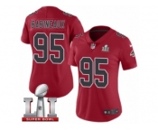 Women's Nike Atlanta Falcons #95 Jonathan Babineaux Limited Red Rush Super Bowl LI 51 NFL Jersey