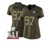 Women's Nike Atlanta Falcons #97 Grady Jarrett Limited Green Salute to Service Super Bowl LI 51 NFL Jersey
