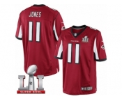 Youth Nike Atlanta Falcons #11 Julio Jones Limited Red Team Color Super Bowl LI 51 NFL Jersey
