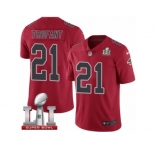 Youth Nike Atlanta Falcons #21 Desmond Trufant Limited Red Rush Super Bowl LI 51 NFL Jersey