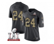 Youth Nike Atlanta Falcons #24 Devonta Freeman Limited Black 2016 Salute to Service Super Bowl LI 51 NFL Jersey