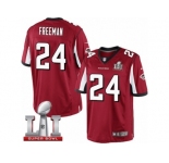 Youth Nike Atlanta Falcons #24 Devonta Freeman Limited Red Team Color Super Bowl LI 51 NFL Jersey