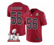 Youth Nike Atlanta Falcons #56 Sean Weatherspoon Limited Red Rush Super Bowl LI 51 NFL Jersey