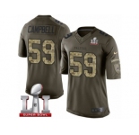 Youth Nike Atlanta Falcons #59 De'Vondre Campbell Limited Green Salute to Service Super Bowl LI 51 NFL Jersey