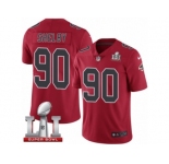 Youth Nike Atlanta Falcons #90 Derrick Shelby Limited Red Rush Super Bowl LI 51 NFL Jersey