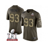 Youth Nike Atlanta Falcons #93 Dwight Freeney Limited Green Salute to Service Super Bowl LI 51 NFL Jersey