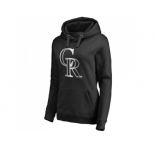 Women's Colorado Rockies Platinum Collection Pullover Hoodie Black