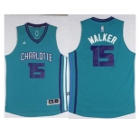 Revolution 30 Charlotte Hornets #15 Kemba Walker Light Blue Stitched NBA Jersey