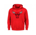 Chicago Bulls Majestic Current Logo Tech Patch Red Pullover Hoodie