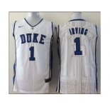 NCAA Duke Blue Devils #1 Irving White Basketball Stitched Jerseys