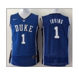 NCAA Duke Blue Devils #1 Irving blue Basketball Stitched Jerseys