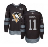 Adidas Pittsburgh Penguins #11 Jimmy Hayes Authentic Black 1917-2017 100th Anniversary NHL Jersey