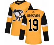 Adidas Pittsburgh Penguins #19 Derick Brassard Premier Gold Alternate NHL Jersey