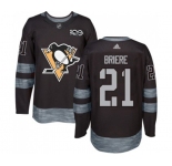 Adidas Pittsburgh Penguins #21 Michel Briere Authentic Black 1917-2017 100th Anniversary NHL Jersey
