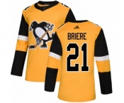 Adidas Pittsburgh Penguins #21 Michel Briere Authentic Gold Alternate NHL Jersey