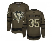 Adidas Pittsburgh Penguins #35 Tom Barrasso Green Salute to Service Stitched NHL Jersey