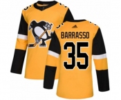 Adidas Pittsburgh Penguins #35 Tom Barrasso Premier Gold Alternate NHL Jersey