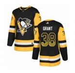 Adidas Pittsburgh Penguins #38 Derek Grant Authentic Black Drift Fashion NHL Jersey