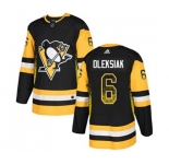 Adidas Pittsburgh Penguins #6 Jamie Oleksiak Authentic Black Drift Fashion NHL Jersey
