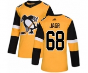Adidas Pittsburgh Penguins #68 Jaromir Jagr Authentic Gold Alternate NHL Jersey