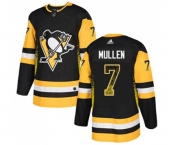 Adidas Pittsburgh Penguins #7 Joe Mullen Authentic Black Drift Fashion NHL Jersey