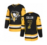 Adidas Pittsburgh Penguins #7 Matt Cullen Authentic Black Drift Fashion NHL Jersey