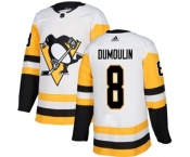 Adidas Pittsburgh Penguins #8 Brian Dumoulin Authentic White Away NHL Jersey