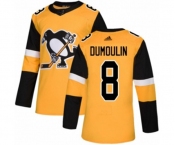 Adidas Pittsburgh Penguins #8 Brian Dumoulin Premier Gold Alternate NHL Jersey