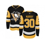 Men's Adidas Pittsburgh Penguins #30 Matt Murray Authentic Black Home NHL Jersey