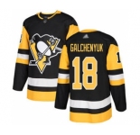 Men's Penguins #18 Alex Galchenyuk Black Home Stitched Hockey Jersey