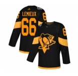 Men's Penguins #66 Mario Lemieux Black 2019 Stadium Series Stitched Hockey Jersey
