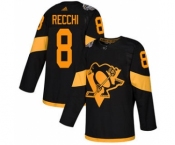 Men's Penguins #8 Mark Recchi Black 2019 Stadium Series Stitched Hockey Jersey