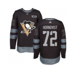 Men's Pittsburgh Penguins #72 Patric Hornqvist Black 1917-2017 100th Anniversary Stitched NHL Jersey