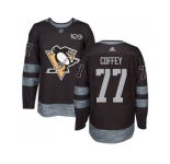Men's Pittsburgh Penguins #77 Paul Coffey Black 1917-2017 100th Anniversary Stitched NHL Jersey