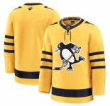 Men's Pittsburgh Penguins Blank Gold 2025 Alternate Stitched Hockey Jersey