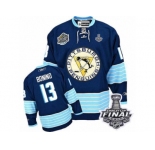 Men's Reebok Pittsburgh Penguins #13 Nick Bonino Authentic Navy Blue Third Vintage 2017 Stanley Cup Final NHL Jersey