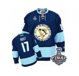 Men's Reebok Pittsburgh Penguins #17 Bryan Rust Premier Navy Blue Third Vintage 2017 Stanley Cup Final NHL Jersey