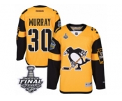 Men's Reebok Pittsburgh Penguins #30 Matt Murray Premier Gold 2017 Stadium Series 2017 Stanley Cup Final NHL Jersey