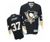 Men's Reebok Pittsburgh Penguins #37 Jeff Zatkoff Authentic Black Home NHL Jersey