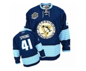 Men's Reebok Pittsburgh Penguins #41 Daniel Sprong Premier Navy Blue Third Vintage NHL Jersey
