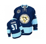 Men's Reebok Pittsburgh Penguins #57 David Perron Authentic Navy Blue Third Vintage NHL Jersey