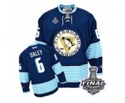 Men's Reebok Pittsburgh Penguins #6 Trevor Daley Premier Navy Blue Third Vintage 2017 Stanley Cup Final NHL Jersey