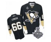 Men's Reebok Pittsburgh Penguins #66 Mario Lemieux Authentic Black Home 2017 Stanley Cup Final NHL Jersey