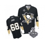 Men's Reebok Pittsburgh Penguins #68 Jaromir Jagr Authentic Black Home 2017 Stanley Cup Final NHL Jersey
