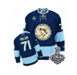 Men's Reebok Pittsburgh Penguins #71 Evgeni Malkin Premier Navy Blue Third Vintage 2017 Stanley Cup Final NHL Jersey