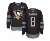 Men's Reebok Pittsburgh Penguins #8 Brian Dumoulin Authentic Black 1917-2017 100th Anniversary NHL Jersey