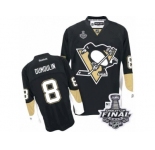 Men's Reebok Pittsburgh Penguins #8 Brian Dumoulin Premier Black Home 2017 Stanley Cup Final NHL Jersey