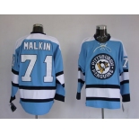 nhl pittsburgh penguins #71 malkin blue