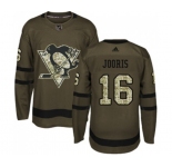 Youth Adidas Pittsburgh Penguins #16 Josh Jooris Authentic Green Salute to Service NHL Jersey